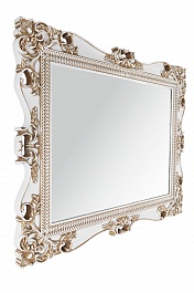Водолей Мебель для ванной "Версаль 105" белая/золото, зеркало Кармен в раме – фотография-4